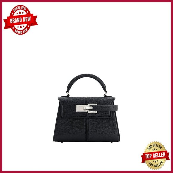 Handbags - Vegan Leather Top Handle Crossbody Bag Adjustable Strap